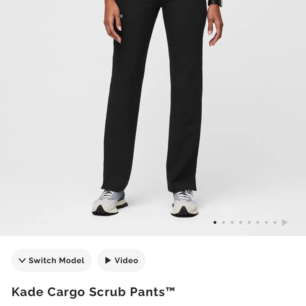 Black Cargo Scrub Pants x2